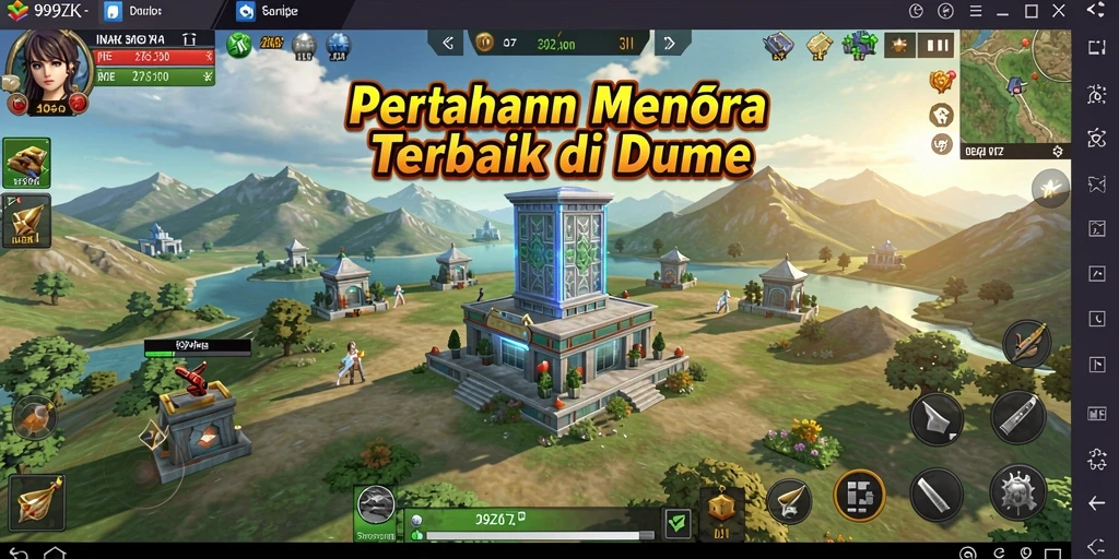 Tangkapan layar menunjukkan aksi seru dalam game Tower Defense 99ZK.