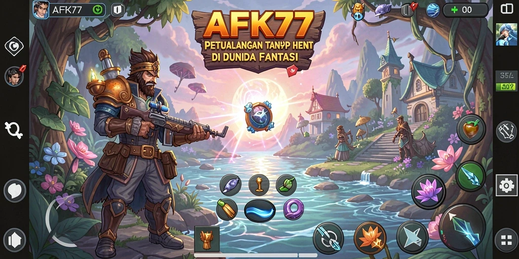 Tampilan gameplay petualangan seru di AFK77.