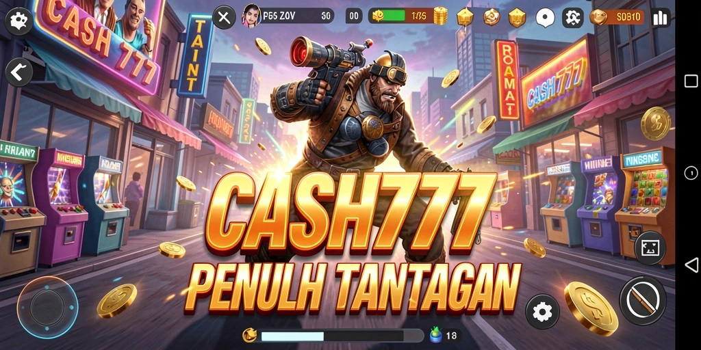 Tampilan gameplay seru yang menampilkan level dan tantangan dalam CASH777.