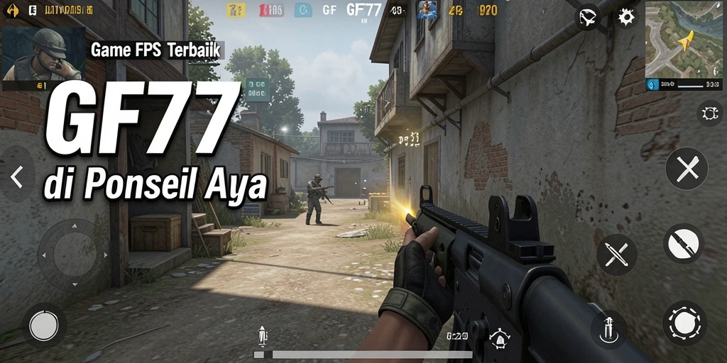 Screenshot menunjukkan aksi menembak mendebarkan dalam GF777.