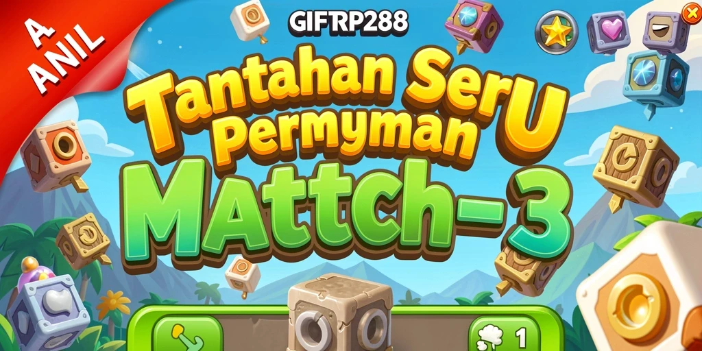 Tampilan menarik dari gameplay Match-3 GIFTRP288.