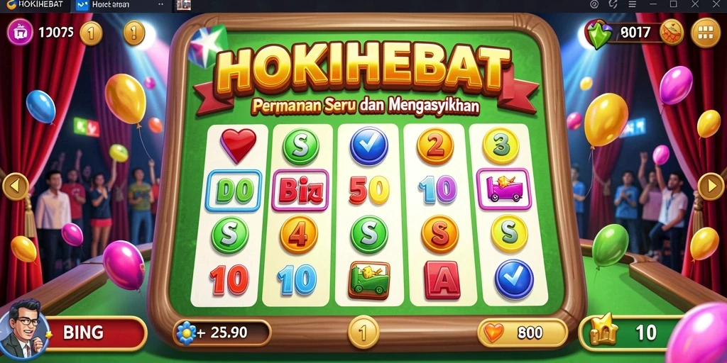 Tampilan gameplay HOKIHEBAT yang seru dan menarik.
