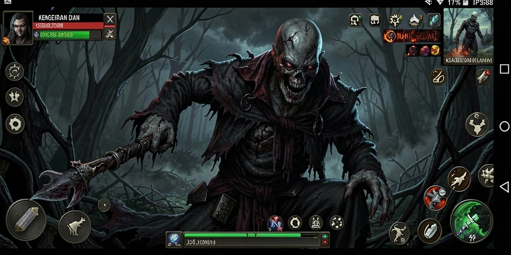 Tampilan gameplay menegangkan dari JPS88 yang penuh dengan kegelapan.