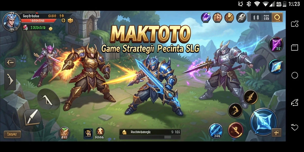 Gambaran gameplay SLG yang mengasyikkan dalam MAKTOTO.