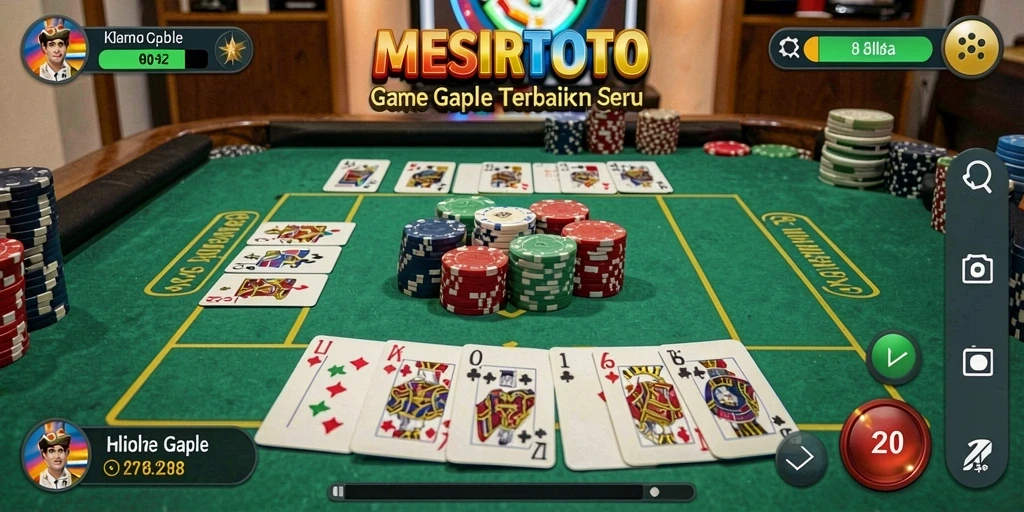 Tampilan gameplay seru dalam permainan Gaple.