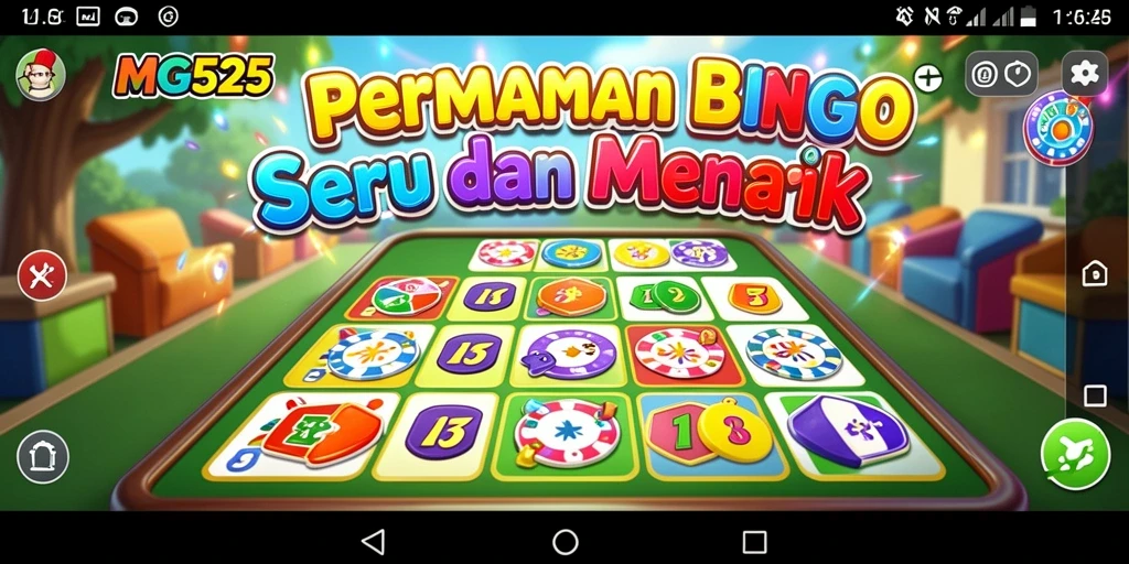 Tampilan gameplay Bingo yang seru dan interaktif di MG525.
