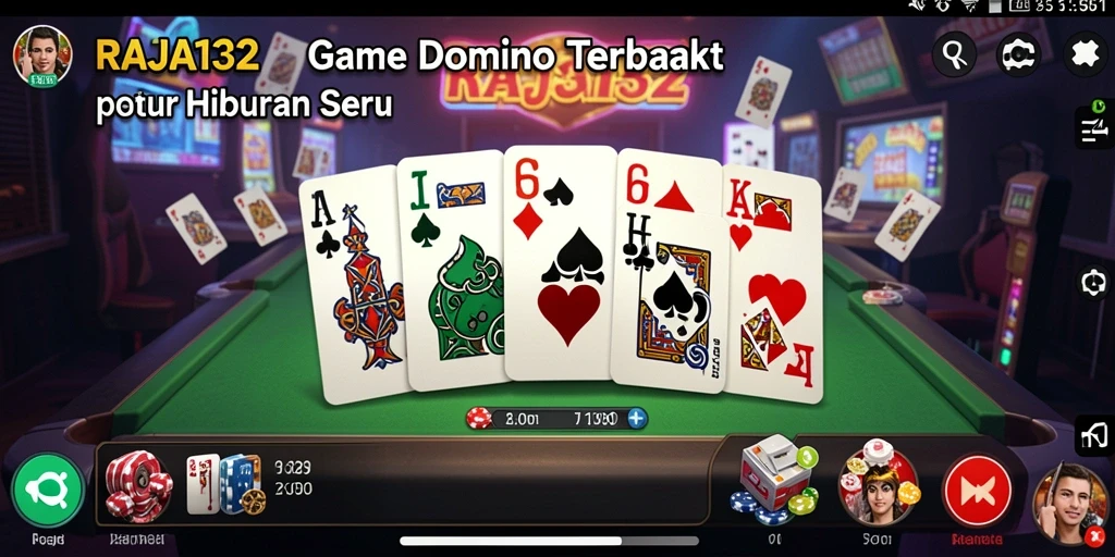 Tampilan menarik dari gameplay seru domino RAJA132.