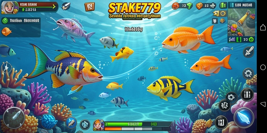 Screenshot gameplay STAKE779 menampilkan momen seru menangkap ikan.