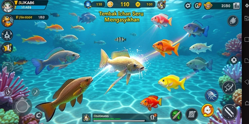 Gameplay seru Tembak Ikan dengan grafis menarik.