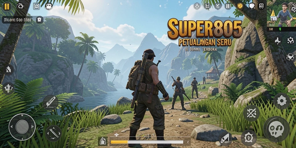 Gameplay SUPER805 menunjukkan keindahan dunia terbuka yang menawan.