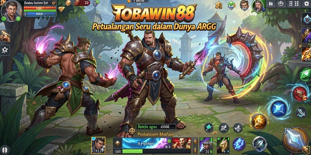 Screenshot gameplay TOBAWIN88 menampilkan aksi mendebarkan di dunia fantasi.
