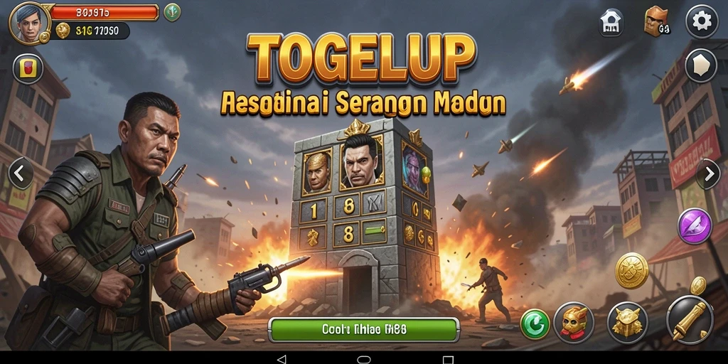 Tangkapan layar TOGELUP menampilkan aksi seru dalam permainan Tower Defense.