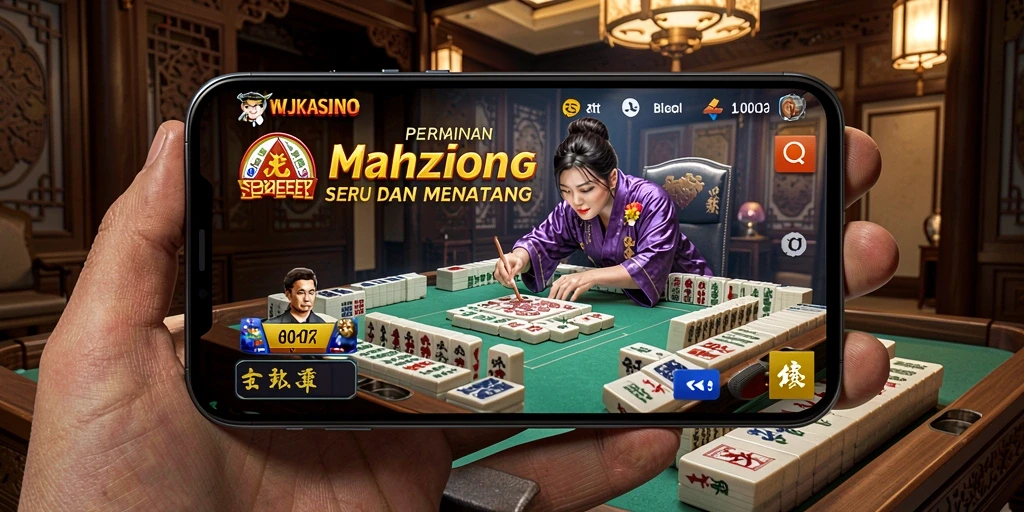 Tampilan gameplay WJKASINO yang menarik dengan grafis Mahjong yang indah.